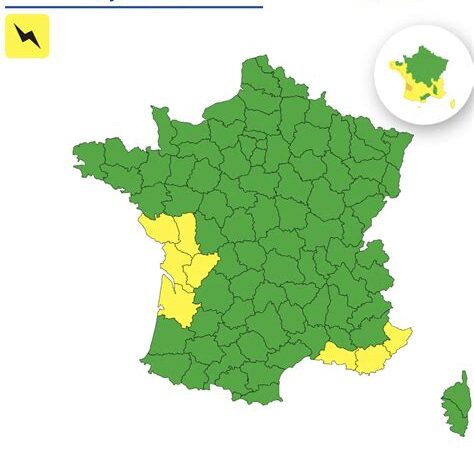 Six départements en vigilance jaune : orages menaçants dans l&rsquo;est ce mercredi