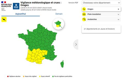 21 départements en vigilance jaune : la France dans une alerte orageuse