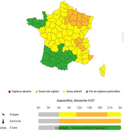 Chaleur extrême : 14 départements en alerte jaune pour le mercredi 22 juillet