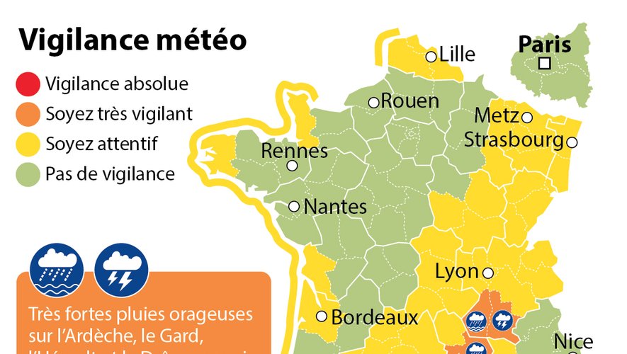 L’alerte orageuse s’étend : 34 départements placés en vigilance orange ce samedi