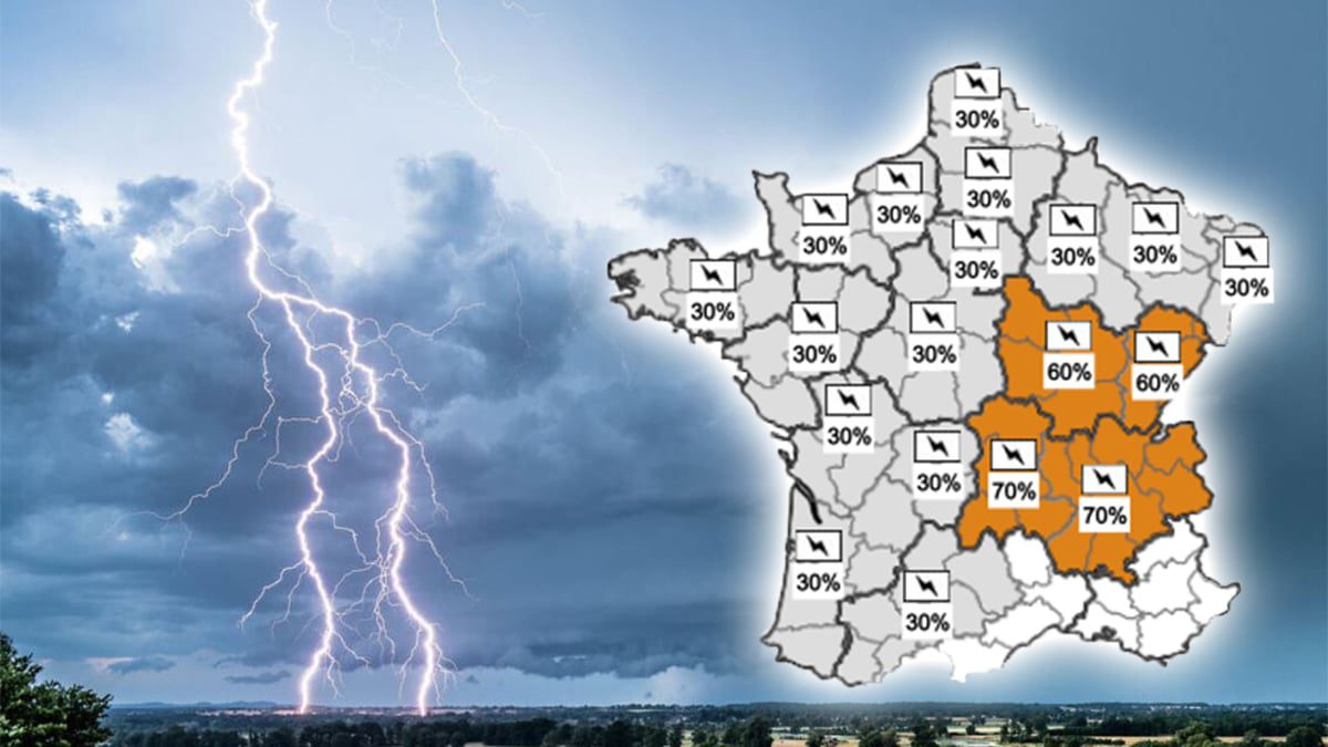 Tempête monstre : 54 départements français menacés par des orages violents ce week-end