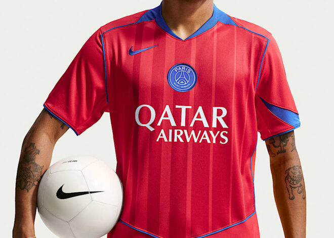 Le Paris Saint-Germain dévoile un maillot extérieur à la mode Op Art pour la saison 2026-2027