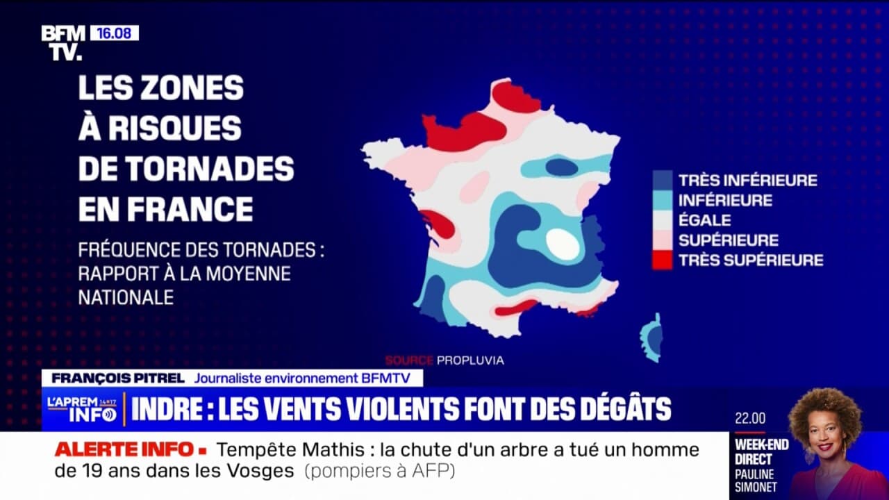 Le ciel s&rsquo;effrite : l’Aude et le nord sont les zones françaises les plus menacées par les tornades