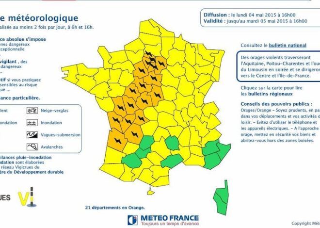 21 départements français en vigilance orageuse mardi : la météo s&rsquo;apaise mais les risques persistent