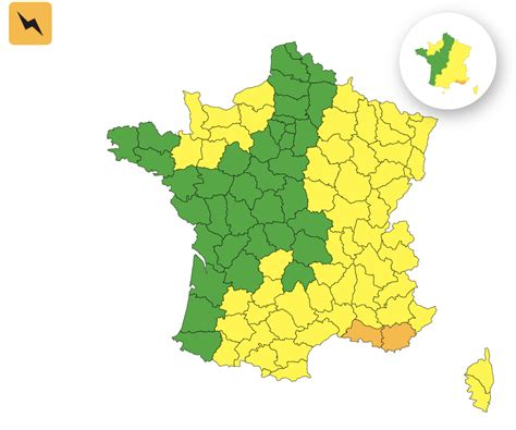 Cinquante-cinq départements français dans l&rsquo;alerte jaune face à des orages extrêmes