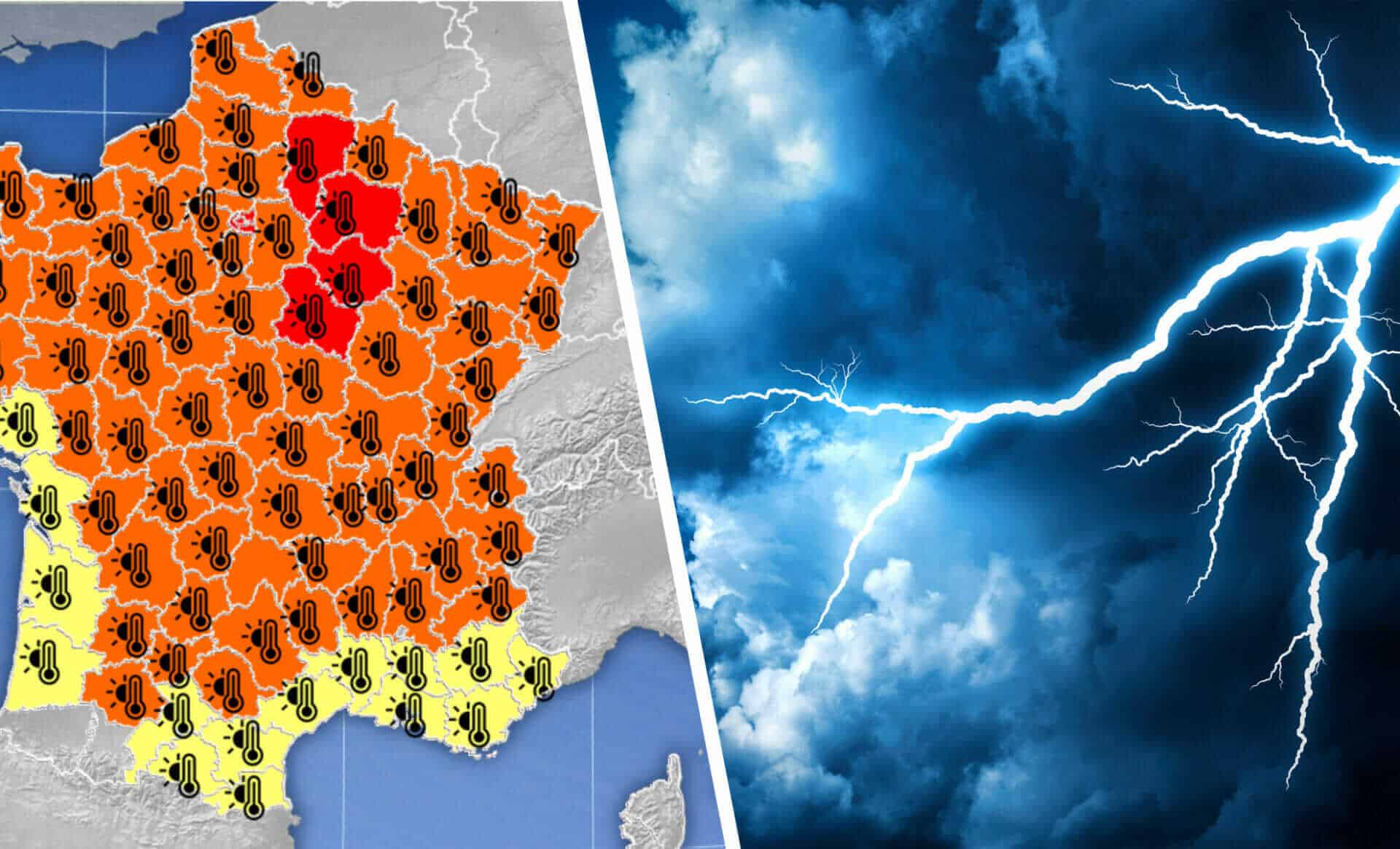 L&rsquo;alerte orange s&rsquo;étend : 39 départements français menacés par des orages violents ce jeudi