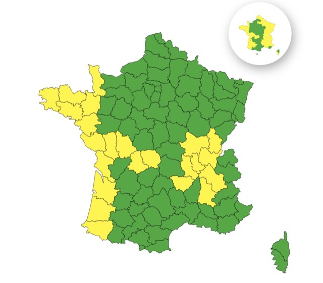 Quatre départements en vigilance jaune : des vents violents menacent le sud-ouest