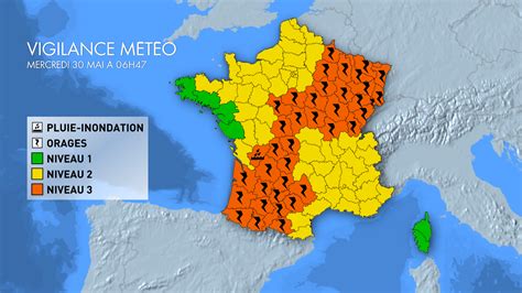 21 départements français en vigilance orageuse mardi : la météo s&rsquo;apaise mais les risques persistent