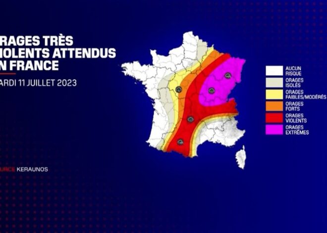 ATTENTION ! 15 départements français menacés par des orages violents ce jeudi