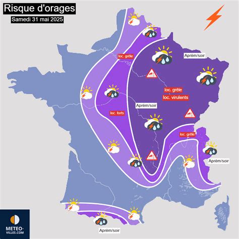 10 Régions Françaises Menacent d’être Touchées par des Orages : Vigilance Jaune Météo-France Ce Lundi